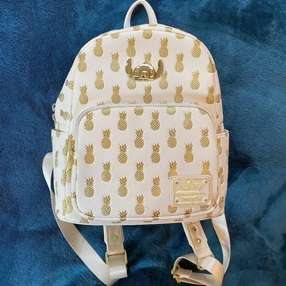 Loungefly Disney Lilo & Stitch Metallic Pineapples Mini Backpack